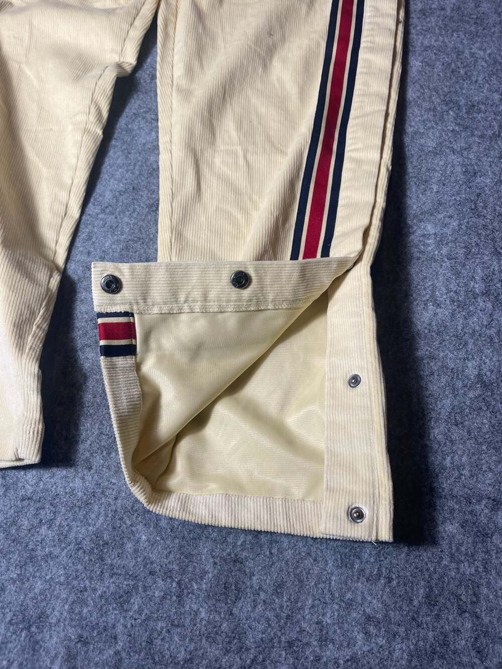 Mitchell & Ness x Fred Segal Corduroy Tearaway Pants Cream - Picture 6 of 8